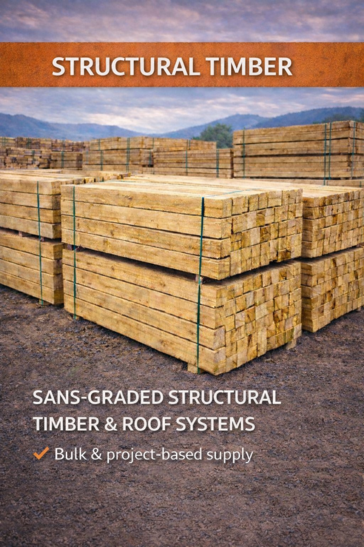 structural timber lumber stacks